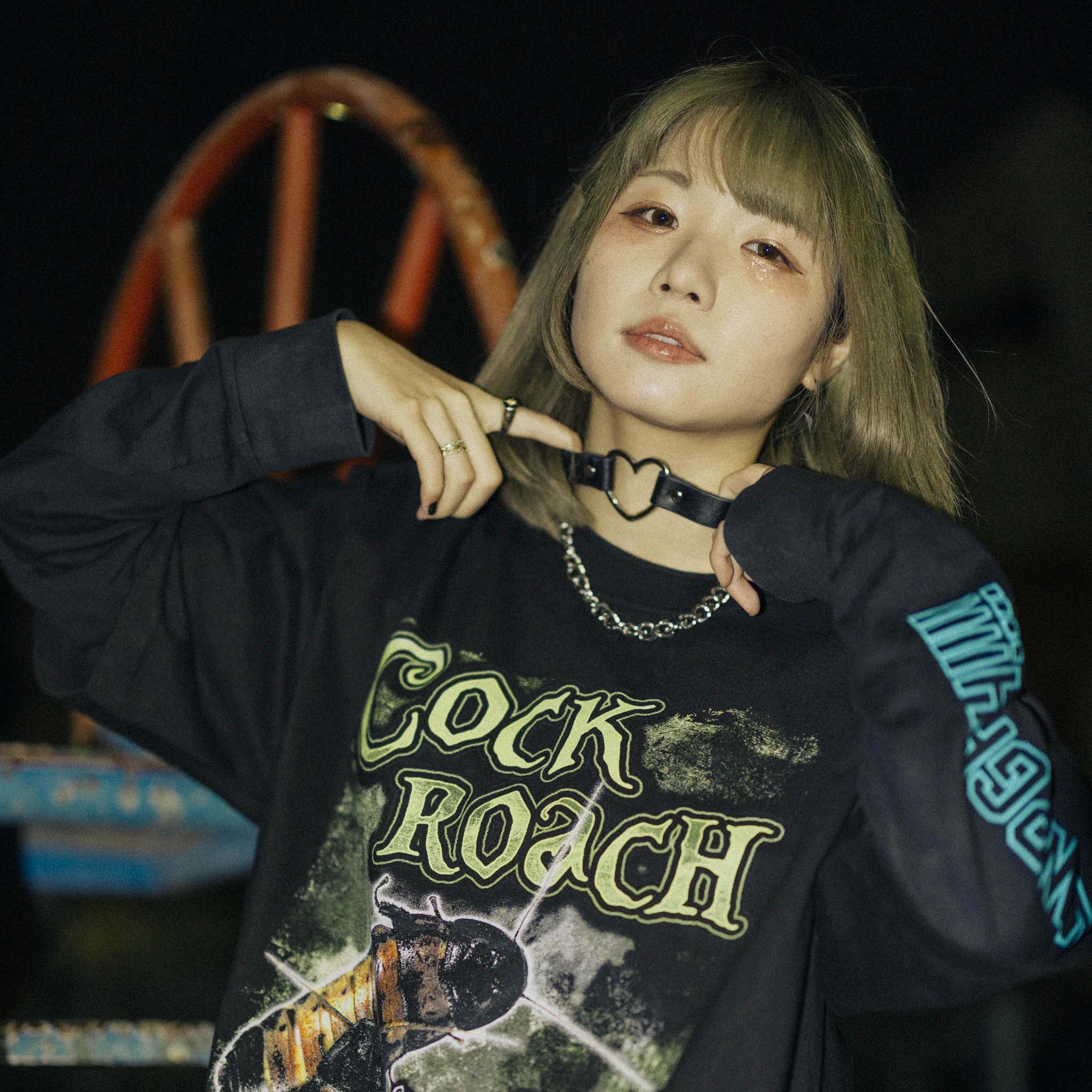 Tシャツ/カットソー(七分/長袖)buttstain ロンT ゴキブリ